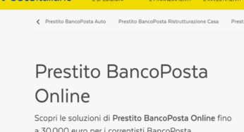 Come chiedere un prestito di 3.000€ a Poste italiane on line, senza andare in ufficio