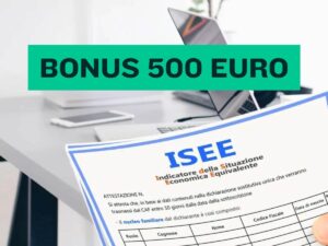 modello isee- bonus 500 euro